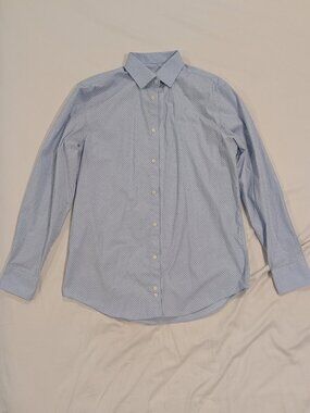 Calvin Klein Light Blue Patterned Dress Shirt 15 32/33